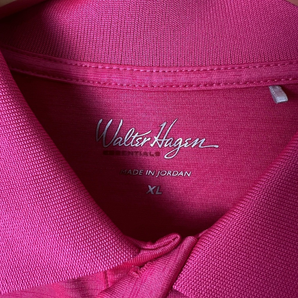 Walter Hagen Polo Shirt Mens XL Pink Performance Golf Essential Lightweight - Picture 3 of 6